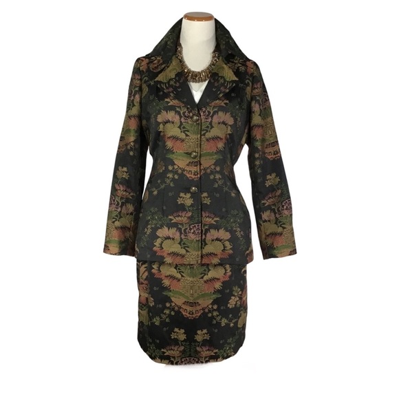 Cabi jacquard set , jacket size M and skirt size 12 - Picture 1 of 4